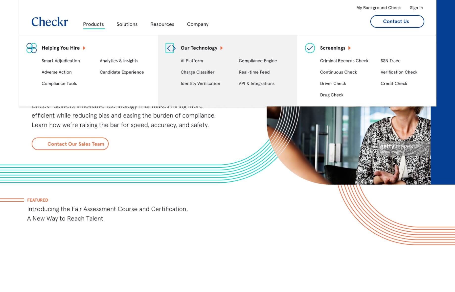 Checkr Appealing Desktop
