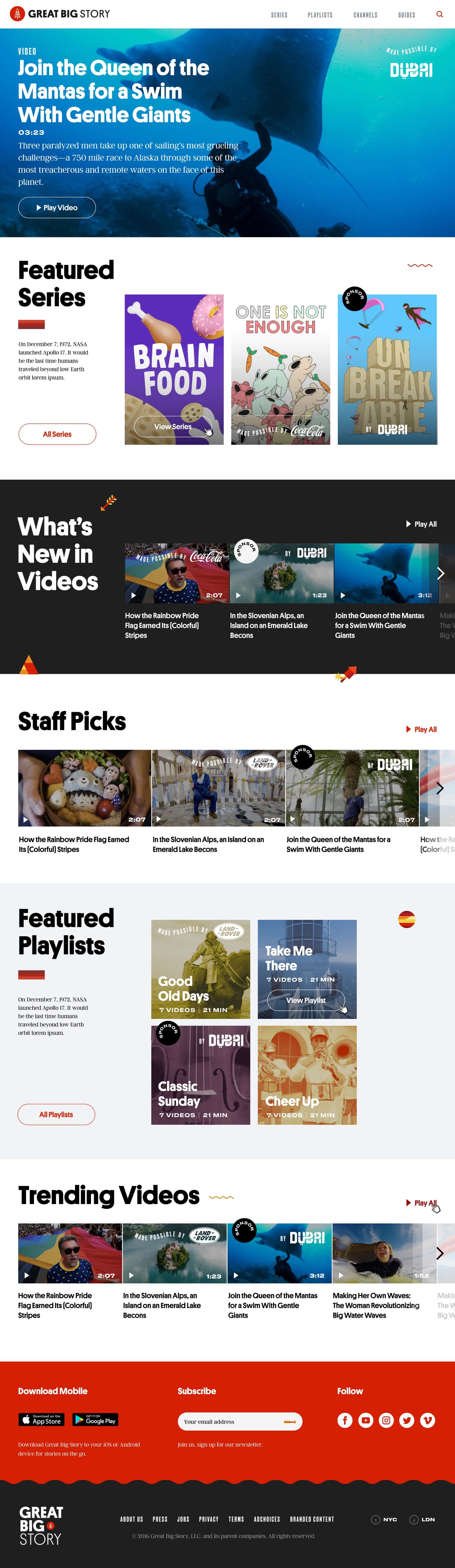 Great Big Story video platform image desktop