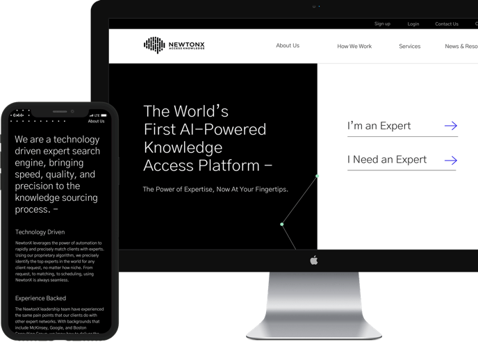 NewtonX, product design, Creating an Experience Fit for Two Distinct Audiences