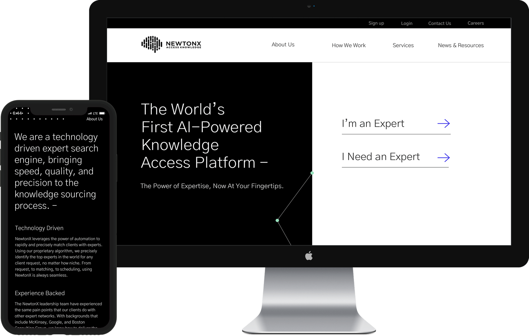 NewtonX, product design, Creating an Experience Fit for Two Distinct Audiences