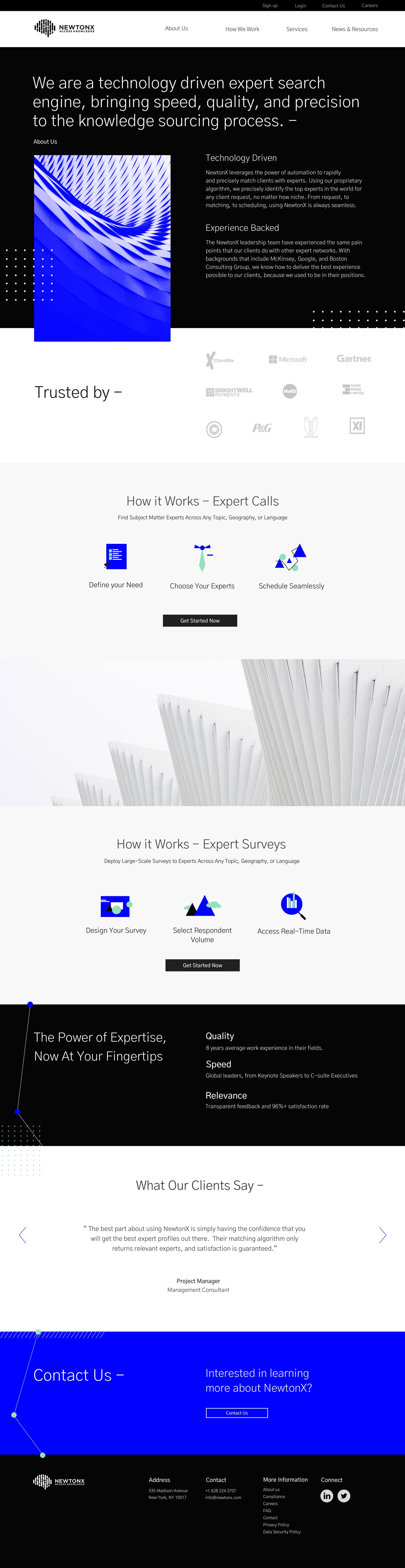 NewtonX, product design, A Refreshed Web Design