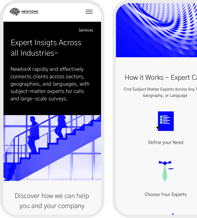 NewtonX, product design, A Refreshed Web Design
