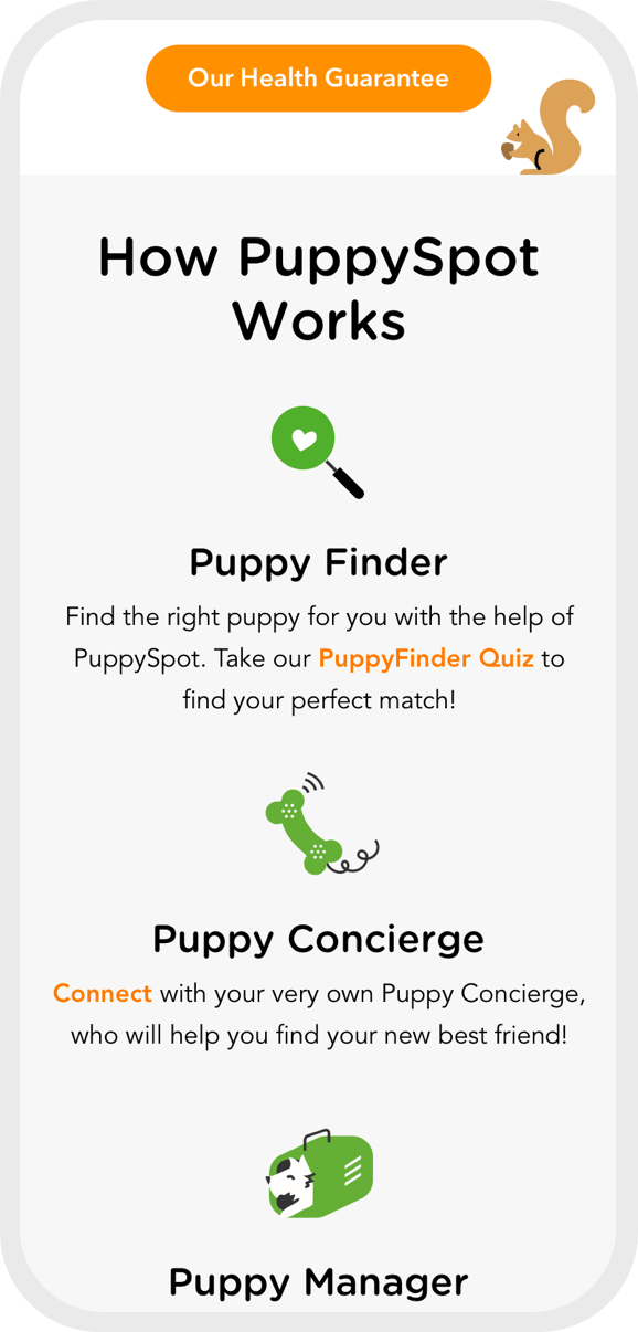 Puppy card instructions