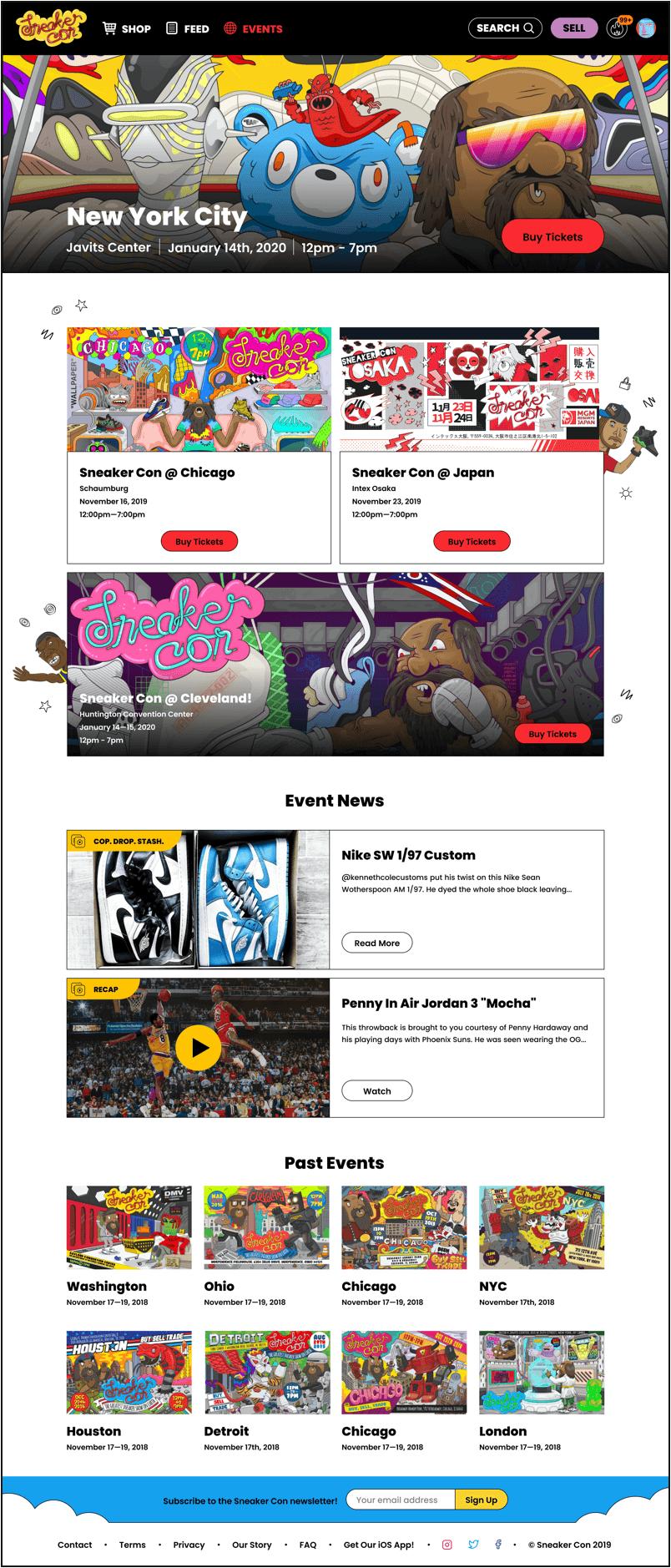 Sneaker Con New York City event page