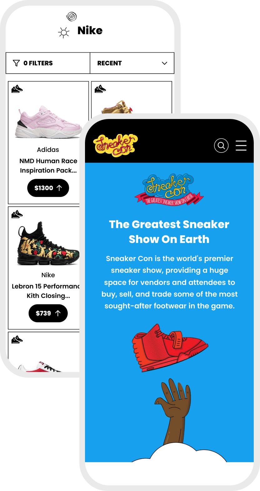 Sneaker Con iOS app preview