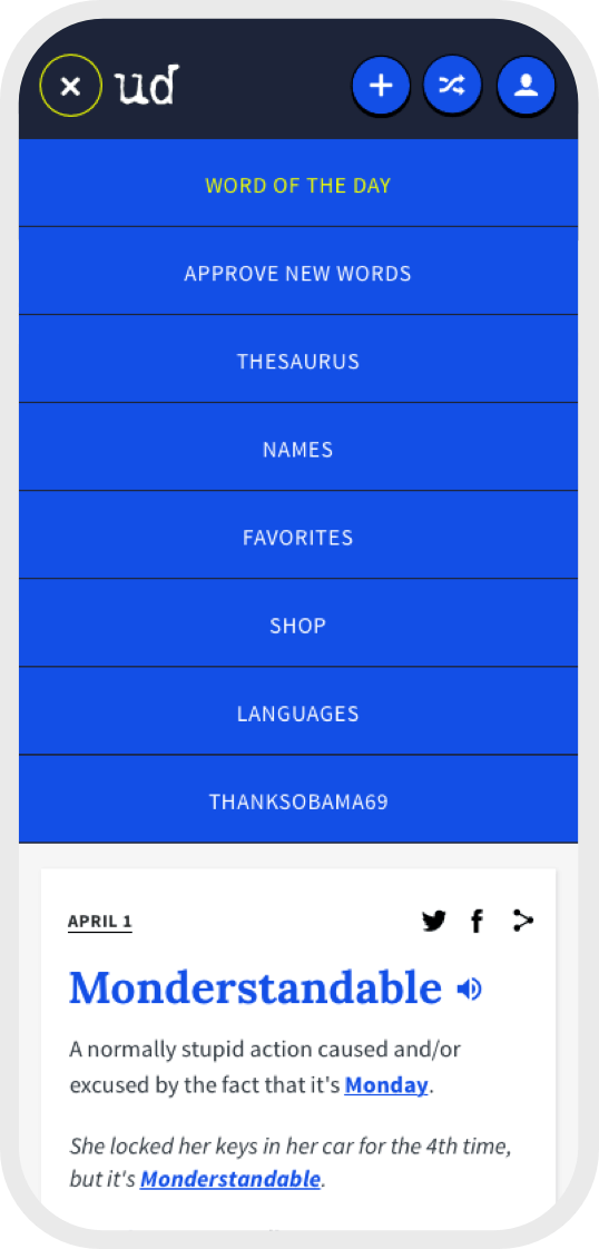 Urban Dictionary mobile 3