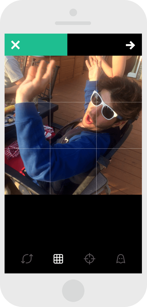 Vine version 1 camera screen image